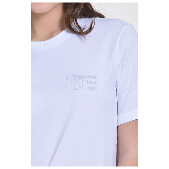 Target Γυναικεία κοντομάνικη μπλούζα T Shirt Loose Single Jersey "Talent Loose"